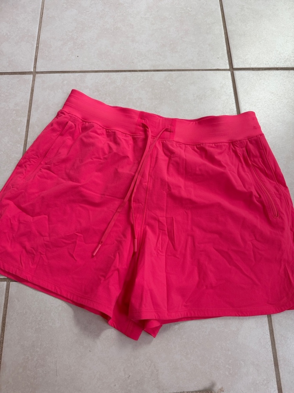 lululemon athletica Bright Pink Athletic Drawstring Shorts
